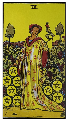 Nine of Pentacles - Rider Waite